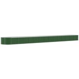 Furnova Visoka greda iz prašno premazanega jekla 620x80x36 cm zelena, (21920117) | Shoptok.si