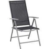 Ambia Garden ZLOŽLJIV VRTNI SEDEŽ aluminij črna, srebrne barve, bela | Shoptok.si