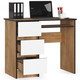 AKORD A-6 Računalniška Miza, Leva Izvedba, Hrast Craft/Bela, (5000333065) | Shoptok.si