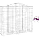  Lučne gabionske košare 20kom 200x50x160/180cm pocinčano željezo | shoptok.hr