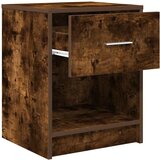  Noćni ormarići 2 kom s ladicama dimljeni hrast 40x34x50 cm | shoptok.hr