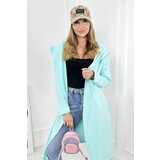 Kesi Long hooded cardigan mint | Shoptok.si