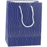  Paper Gift Bag Silver Wavy Lines 23 x 18 x 10.5 cm | shoptok.hr