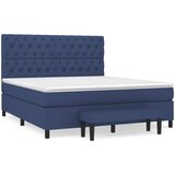 Krevet s oprugama i madracem plavi 160x200 cm od tkanine | Eponuda.com