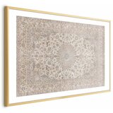  Plakat - Sand Carpet - Worn Persian Rug with Rich Ornamental Motifs 60x40 Zlatni okvir s margom | shoptok.hr