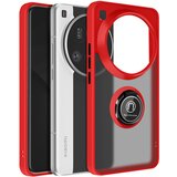 AVIZAR Ohišje za Xiaomi 15 Ultra Magnetic Ring prosojno nazaj, Rdeča, (5000014817) | Shoptok.si