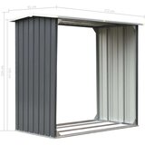 vidaXL Vrtna ostava za drva od pocinčanog čelika 172x91x154 cm siva Cijene