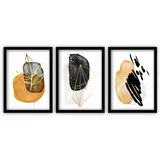 Vavien Artwork set od 3 slike u crnim okvirima elegant, 35 x 45 cm