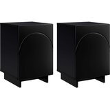  Noćni ormar 2 pcs Crna 33,5 x 34,5 x 50 cm Konstruirano drvo | shoptok.hr