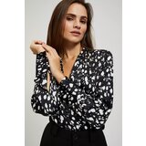 Marisse Black Envelope Neck Shirt | Shoptok.si