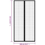  Mreža protiv insekata magnetom 2 kom 210 x 100 cm Crna | Eponuda.com