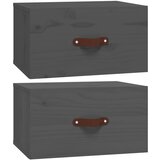 Maison Chic Stenski Dvo delni komplet Nočne omarice - Nočne mize siva 40x29,5x22 cm, (21687106) Cene