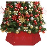 vidaXL Podloga za božićno drvce crvena Ø 68 x 25 cm | shoptok.hr