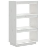 Furnova Knjižna omara / pregrada bela 60x35x103 cm trdna borovina, (21932275) | Shoptok.si