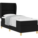  Box Spring postelja z vzmetnico Črna 80x200 cm Tkanina, (22052863) | Shoptok.si