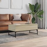  Stolić za kavu boja hrasta sonome 100x50x40 cm od drva i metala | shoptok.hr