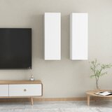 vidaXL TV omarica 2 kosa bela 30,5x30x90 cm iverna plošča, (20913111) | Shoptok.si