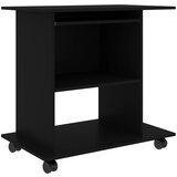 Furnova Računalniška miza črna 80x50x75 cm iverna plošča, (21925154) | Shoptok.si
