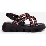 Boto Women's Platform Sandals With Straps Leopard Print Filamira | shoptok.hr