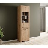 ADRK Visoka vitrina JANEZ u boji hrasta Artisan - HRAST ARTISAN-CRNA | shoptok.hr