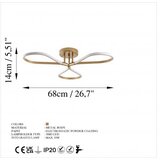 Opviq metalni luster, 68x14x68cm, zlatni | Eponuda.ba