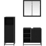  Set namještaja za kupaonicu 3 kom. Crni hrast 65 x 33 x 60 cm | shoptok.hr