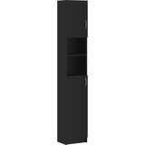 Furnova Kopalniška omarica črna 32x25,5x190 cm iverna plošča, (21947298) | Shoptok.si