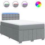 Maison Chic Box spring postelja - Vzmetna postelja z vzmetnico svetlo siva 120x200 cm blago SL11305, (21903951) | Shoptok.si
