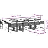  13-dijelni vrtni blagovaonski set s jastucima svijetlosivi | shoptok.hr