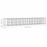 Vanjski kavez za pse s krovom čelični 26,62 m² | shoptok.hr