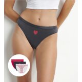 DIM LES POCKETS COTTON SLIP 3x - Women's Cotton Panties 3 pcs - Black - White - Red | shoptok.hr