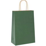  Papirnate vrećice 250 kom s ručkama zelene 21x11x31 cm | shoptok.hr