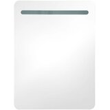  LED kupaonski ormarić s ogledalom bijeli i hrast 60x11x80 cm | shoptok.hr