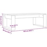  Kava Stol Crni hrast 102 x 50 x 35 cm Konstruirano drvo | Eponuda.com