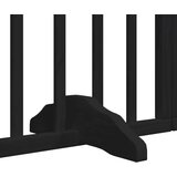 vidaXL Ograda za pse z vrati zložljiva 9 panelov črna 450 cm les | Shoptok.si