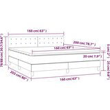  Box spring postelja z vzmetnico svetlo siva 160x200 cm žamet, (20898506) | Shoptok.si