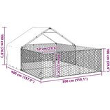  Vanjska kućica za pse sa stazom 4x3x1 9 m pocinčani čelik | shoptok.hr