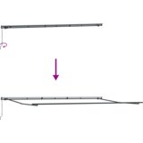 Ručna Uvlačiva Tenda Crvena i Bijela Pruga 600x300 cm | shoptok.hr