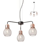  Redo 01-1579 - Visilica na sajli EDISON 3xE27/42W/230V prečnik 53 cm crna/bakrena | Eponuda.com
