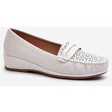 EVENTO Women's Loafers With Intricate Design Made of Eco Leather Off-White Nassnema | Shoptok.si