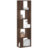 The Living Store Knjižna omara 5-nadstropna rjavi hrast 45x23,5x162,5 cm - Knjižna Omara, (21436469) Cene