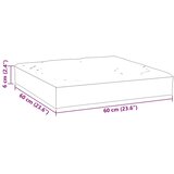  Paletni podni jastuk od tkanine 60 x 60 x 6 cm antracit | shoptok.hr