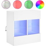 Maison Chic Stenska TV omarica - TV stojalo - Televizijska omarica z LED lučkami bela 58,5x30x60,5 cm, (21701971) | Shoptok.si