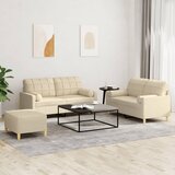  3-dijelni set sofa s jastucima krem od mikrovlakana | shoptok.hr