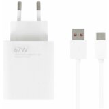 Xiaomi adapter MDY-12-EH hi&scaron;ni polnilec USB-A 67W s polnilnik kablom Type C 6A - bel (bulk) cene