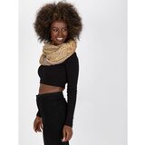 Fashion Hunters Dark beige and yellow scarf with a motif | shoptok.hr