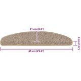  Prostirke za stepenice 15 kom 65x21x4 cm Smeđe poluokrugle velike | Eponuda.ba