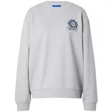 Hugo Sweater majica nebesko plava / siva melange / crna / bijela