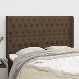  Uzglavlje s ušima tamnosmeđe 147x16x118/128 cm od tkanine | shoptok.hr