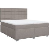 vidaXL Krevet s oprugama i madracem smeđesivi 200x200 cm od tkanine | shoptok.hr